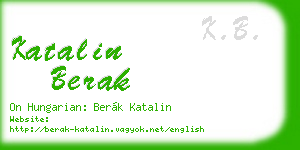 katalin berak business card